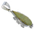 Turquoise Inlay Silver Slide Pendant EX44407